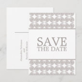 Moderner Deko Save the Date Postkarte (Vorne/Hinten)
