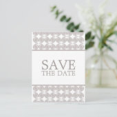 Moderner Deko Save the Date Postkarte (Stehend Vorderseite)