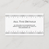 Moderner Deko | Schwarz-Weiß-Hochzeitsdetails Begleitkarte (Vorderseite)