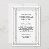 Moderner Deko | Schwarz-Weiß-Probe Einladung (Vorderseite)