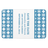 Moderner Deko speichert das Date Magnet, blau Magnet (Horizontal)