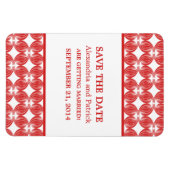 Moderner Deko speichert das Date Magnet, rot Magnet (Horizontal)