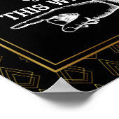 Moderner Deko-Stil DIESES WEGEN FINGER POINING Poster (Ecke)