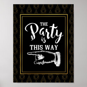 Moderner Deko-Stil DIESES WEGEN FINGER POINING Poster