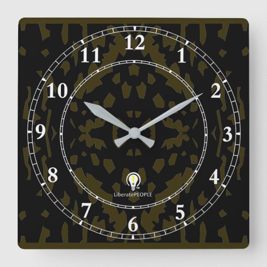 Moderner Dekorationsdesigner#2 Wall Clock online k Quadratische Wanduhr (Vorderseite)