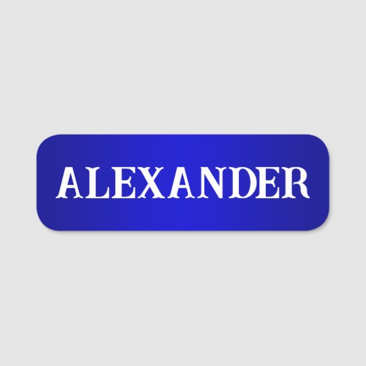 Moderner Dekorationsname Blaue Farbe Namensschild (Vorderseite)