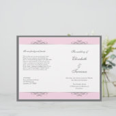 Moderner dekorativer Hochzeitsprogramm Flyer (Stehend Vorderseite)