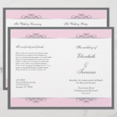 Moderner dekorativer Hochzeitsprogramm Flyer (Vorne/Hinten)
