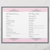 Moderner dekorativer Hochzeitsprogramm Flyer (Rückseite)