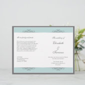 Moderner dekorativer Hochzeitsprogramm Flyer (Stehend Vorderseite)