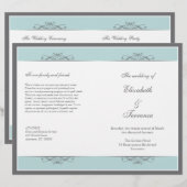 Moderner dekorativer Hochzeitsprogramm Flyer (Vorne/Hinten)