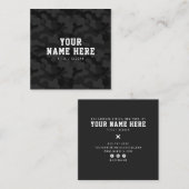 Moderner Design-Designer für schwarze Camouflage Quadratische Visitenkarte (Vorne/Hinten)