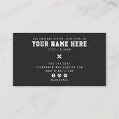 Moderner Design-Designer für schwarze Camouflage Visitenkarte (Rückseite)