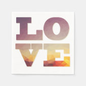 Moderner Design farbiger Sonnenuntergang Liebe Tex Serviette (Vorderseite)