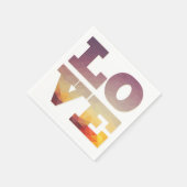 Moderner Design farbiger Sonnenuntergang Liebe Tex Serviette (Ecke)