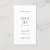 Moderner Design Glamour Einzigartig Schlicht Visitenkarte (Rückseite)