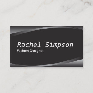 Moderner Designer aus Schwarz und Grau Visitenkarte