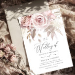 Moderner Designer Dusty Rose Blush Wedding Einladung<br><div class="desc">Moderner Designer Dusty Rose Blush Wedding Invitation Siehe Matching Collection in Niche und Nest Store</div>