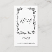 Moderner Designer für Blumen und Weinreben Visitenkarte (Vorderseite)