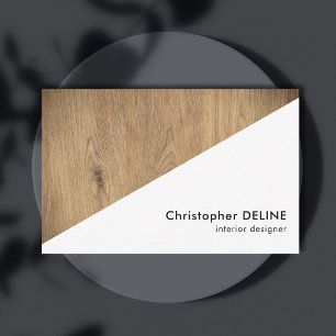 Moderner Designer für geometrische Holzelemente Visitenkarte