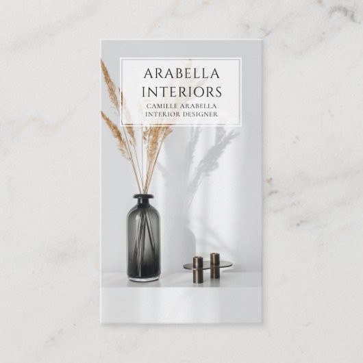 Moderner Designer für Minimalistisches Interieur Visitenkarte (Vorderseite)