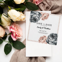 Moderner Designer für Rose Save the Date