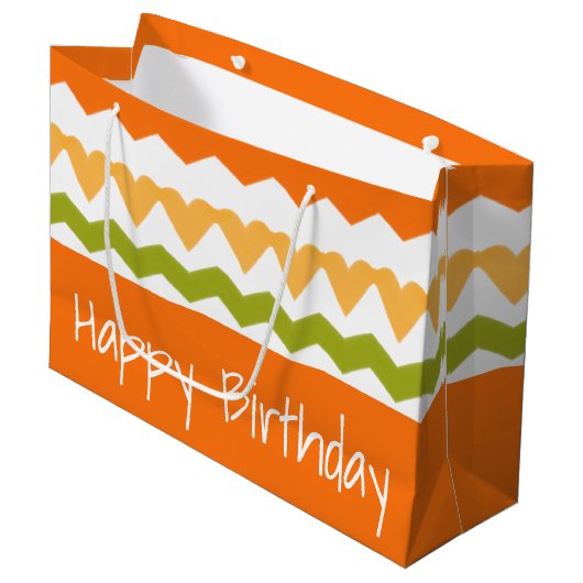 Moderner Designer Große Geschenktüte (Vorderseite Schrägansicht)