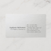 Moderner Designer Minimaler weißer und goldener Te Visitenkarte (Rückseite)