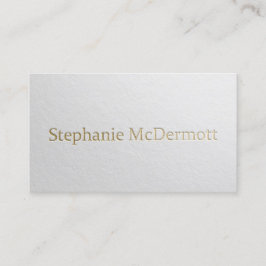 Moderner Designer Minimaler weißer und goldener Te Visitenkarte