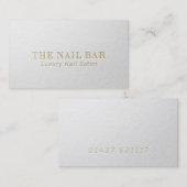 Moderner Designer Minimaler weißer und goldener Te Visitenkarte (Vorne/Hinten)