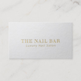 Moderner Designer Minimaler weißer und goldener Te Visitenkarte