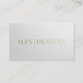 Moderner Designer Minimaler weißer und goldener Te Visitenkarte