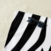 Moderner Designer personalisierter Zebrastreifen D Strandtuch (Beispiel)
