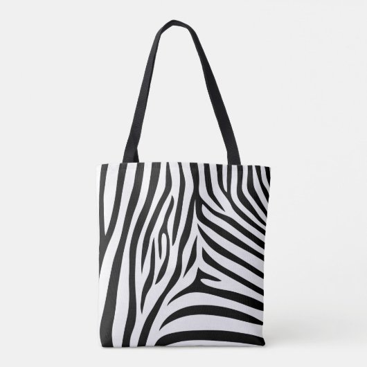 Moderner Designer personalisierter Zebrastreifen D Tasche (Rückseite)