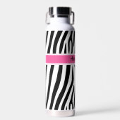 Moderner Designer personalisierter Zebrastreifen D Trinkflasche (Vorne)