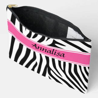 Moderner Designer personalisierter Zebrastreifen D Zubehörtasche