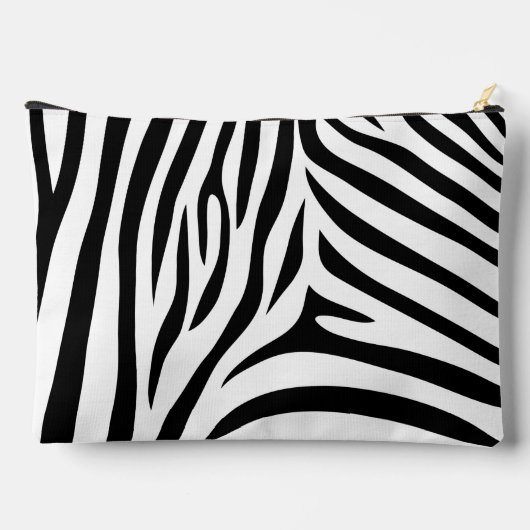 Moderner Designer personalisierter Zebrastreifen D Zubehörtasche (Rückseite)