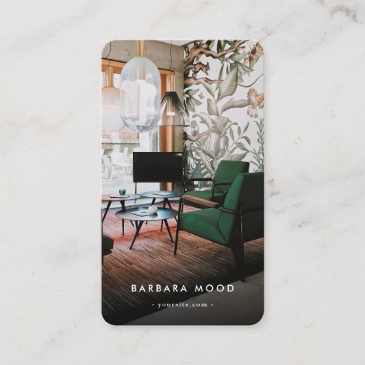 Moderner Designer QR Code Visitenkarte (Vorderseite)