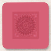 Moderner Designer Rosa Blume Dekorative Kunst druc Getränkeuntersetzer (Vorderseite)