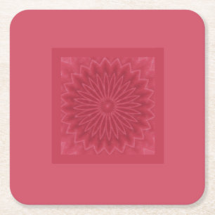Moderner Designer Rosa Blume Dekorative Kunst druc Rechteckiger Pappuntersetzer