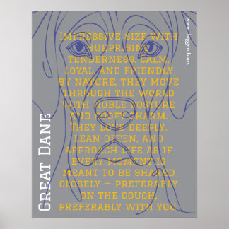 Moderner Deutsche-Dogge-Plakat grün  Poster