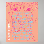 Moderner Deutsche Dogge Poster grün (Vorne)