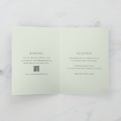 Moderner deutscher QR-Code Elegante Hochzeit Einladung (Innenseite)