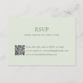 Moderner deutscher QR-Code Elegante Hochzeit RSVP Karte (Vorderseite)