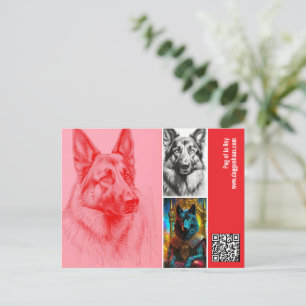 Moderner Deutscher Schäferhund Postkarte