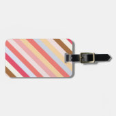 Moderner Diagonal Candy Strip Personalisiert Gepäckanhänger (Vorderseite horizontal)