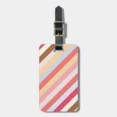 Moderner Diagonal Candy Strip Personalisiert Gepäckanhänger (Vorderseite vertikal)