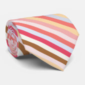 Moderner Diagonal-Marmelade-Streifen Krawatte (Gerollt)