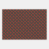 Moderner Diamant in Schwarz und Rot Geschenkpapier Set (Vorderseite 3)