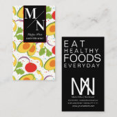 Moderner, dicker Ernährungssalat gesund Visitenkarte (Vorne/Hinten)